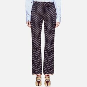 Gucci Blue and Red Geometric Women's Pants Size XS